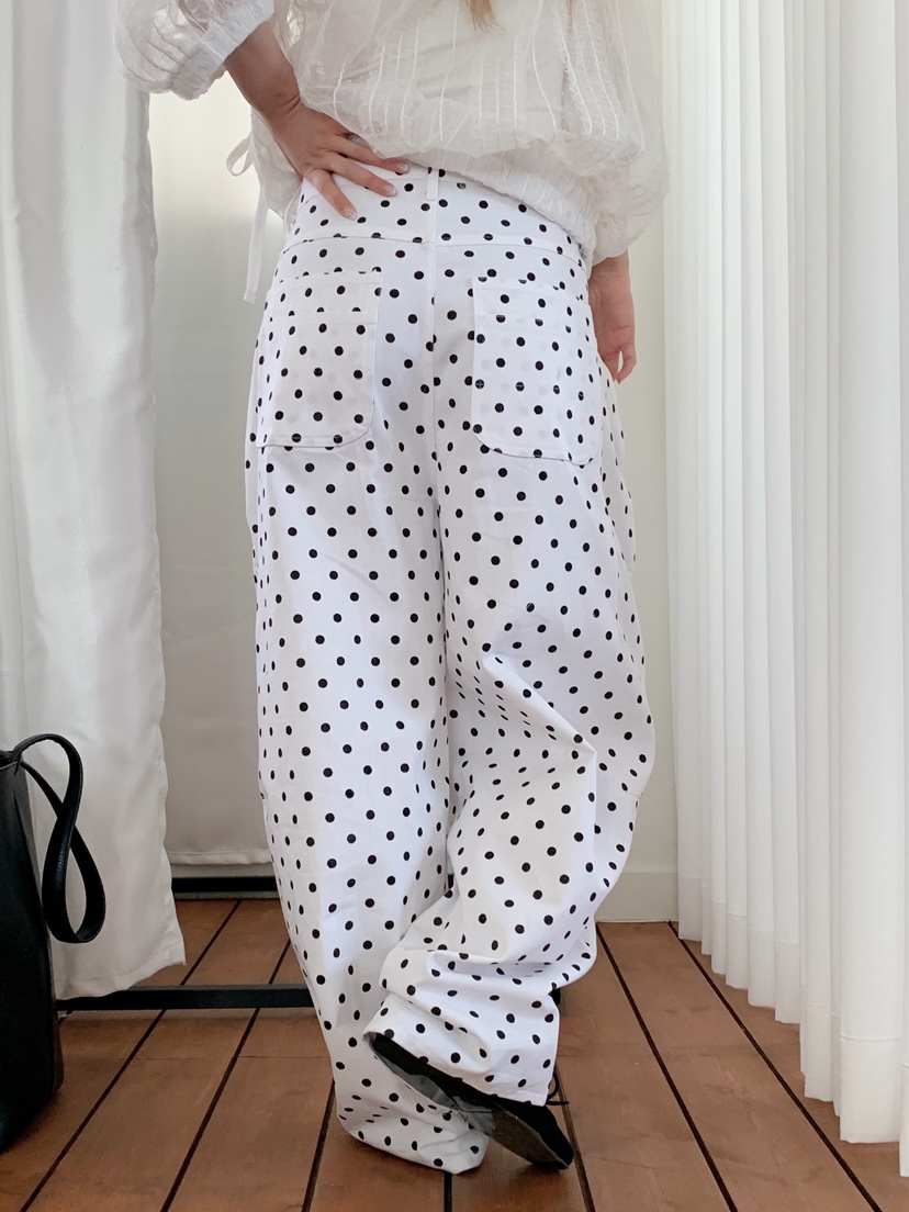 MAISONDEGLORY韓國東大門代購女士新品人氣推薦休閑褲圓點MAISON DE GLORY休閑褲