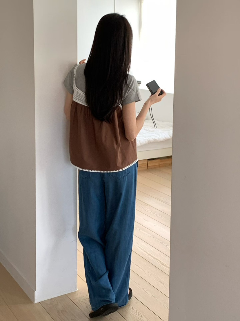 BINUS韓國東大門直郵女士新品26夏季時尚吊帶背心鉤針編織BINUS吊帶/背心