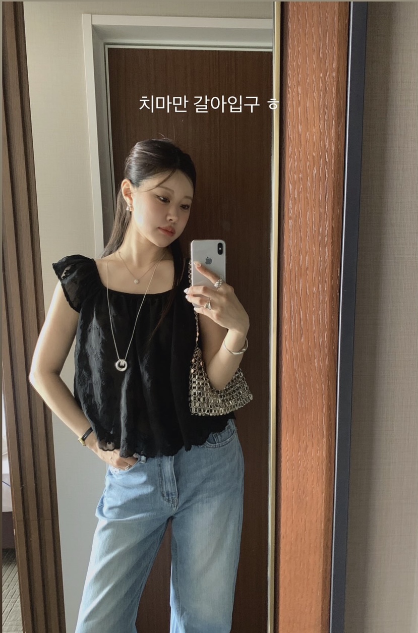 LA CREME韓國直郵女士新款推薦熱賣人氣時尚休閑襯衫蕾絲衫LA CREME襯衫/蕾絲衫