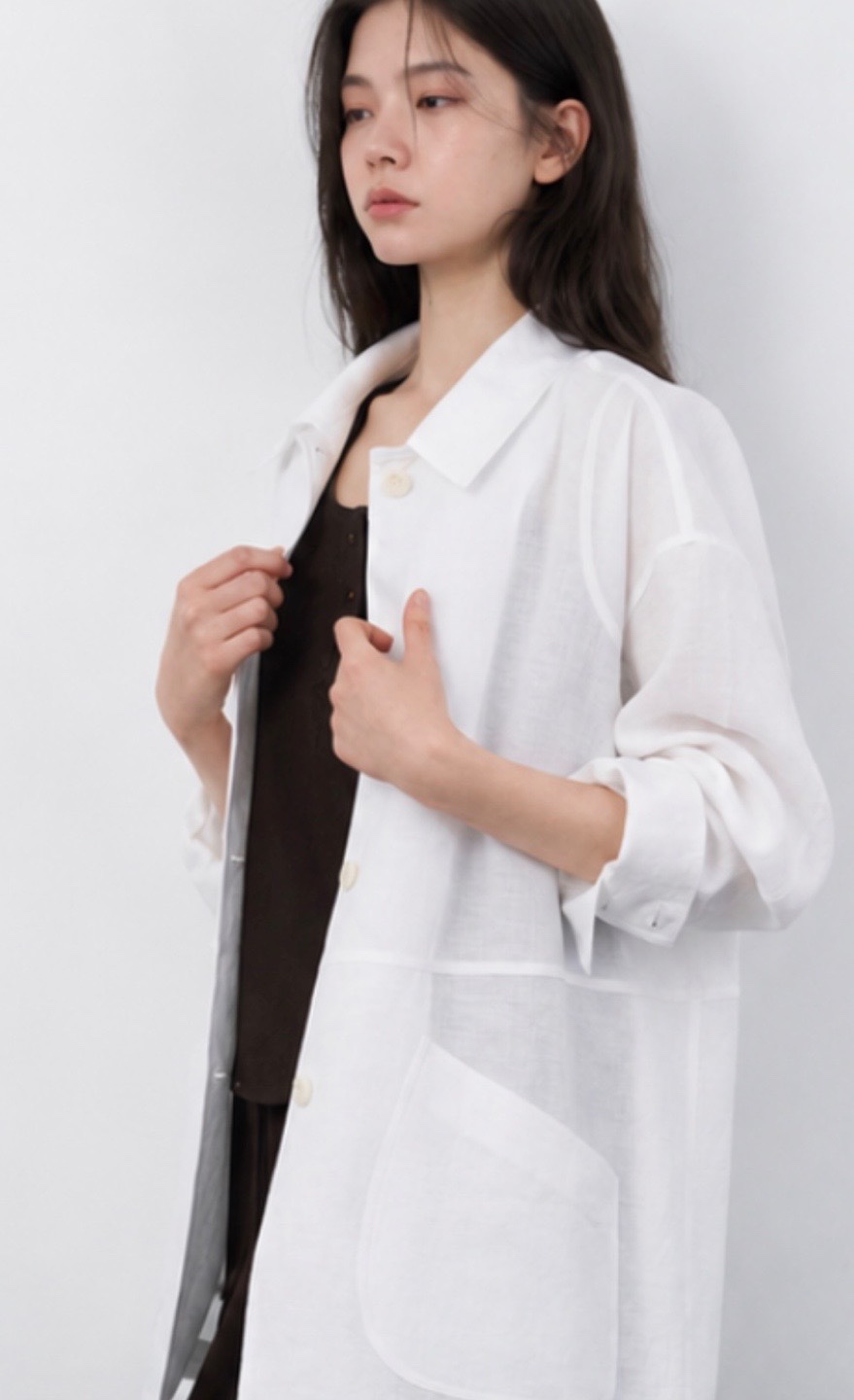 THE EYL韓國東大門直郵女裝新品時尚推薦26夏季夾克亞麻THE EYL夾克