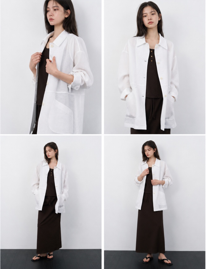 THE EYL韓國東大門直郵女裝新品時尚推薦26夏季夾克亞麻THE EYL夾克