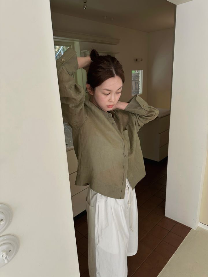 MARE韓國東大門代購女裝新款熱賣26夏季人氣襯衫蕾絲衫亞麻MARE襯衫/蕾絲衫