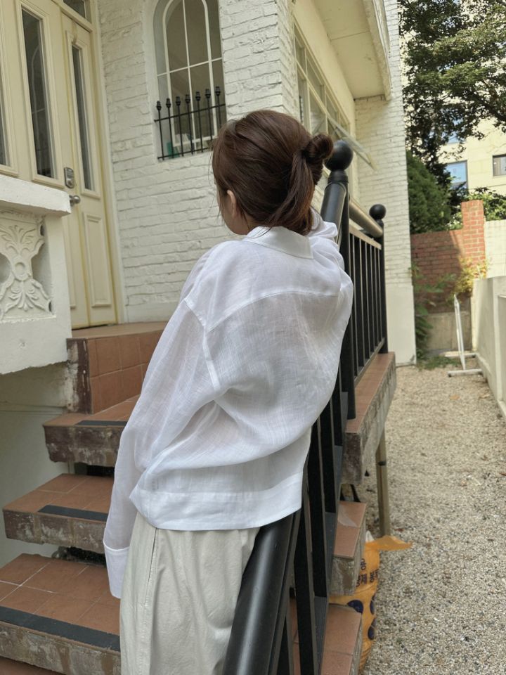 MARE韓國東大門代購女裝新款熱賣26夏季人氣襯衫蕾絲衫亞麻MARE襯衫/蕾絲衫
