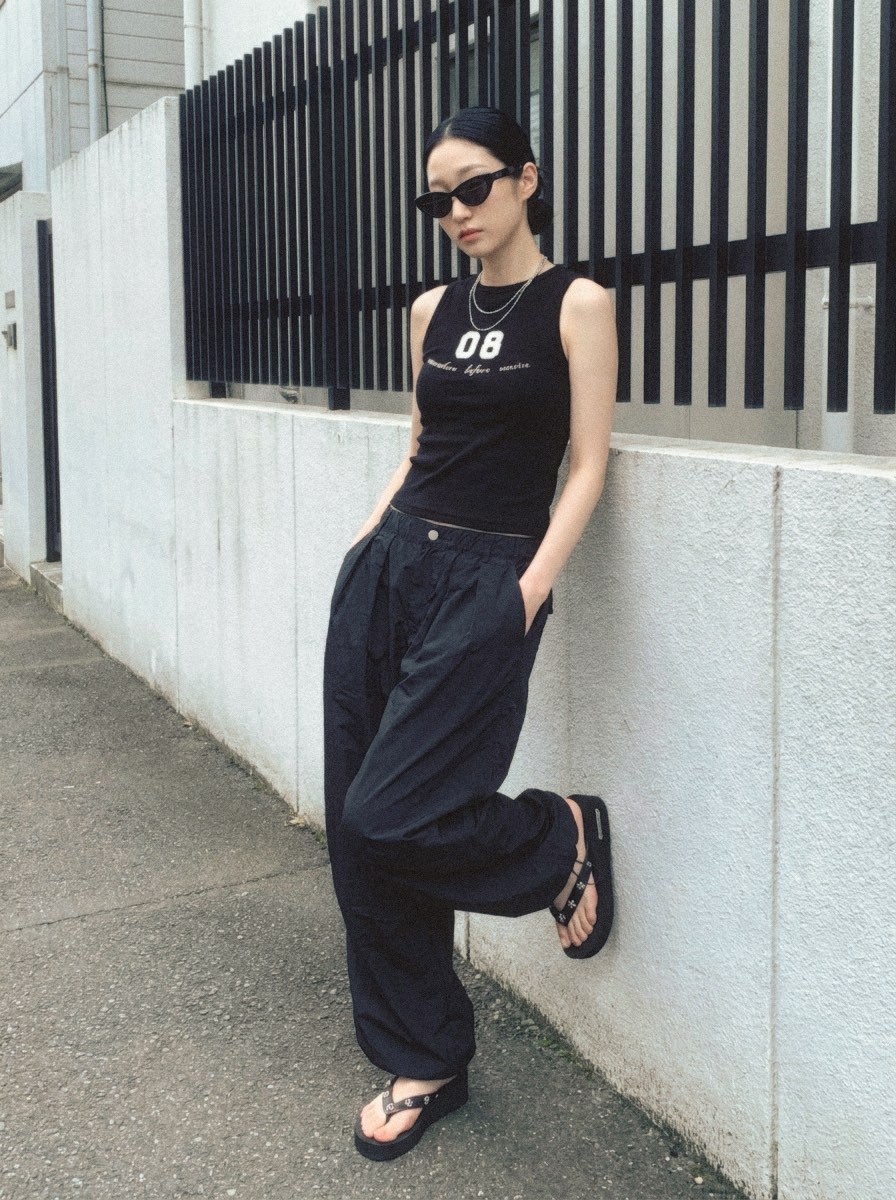 BEFORE SUNRISE東大門實拍韓國女裝新款推薦吊帶背心船領無袖BEFORE SUNRISE吊帶/背心