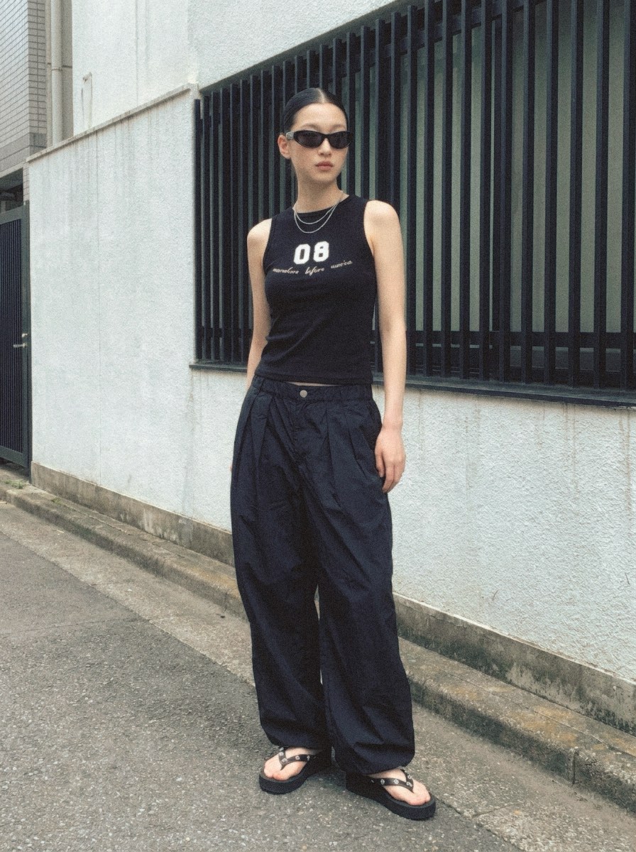 BEFORE SUNRISE東大門實拍韓國女裝新款推薦吊帶背心船領無袖BEFORE SUNRISE吊帶/背心
