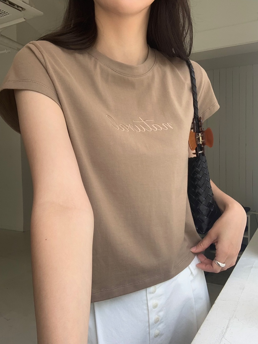 BLEECKER韓國代購女士新品熱賣推薦時尚26夏季休閑T恤刺繡BLEECKERT恤