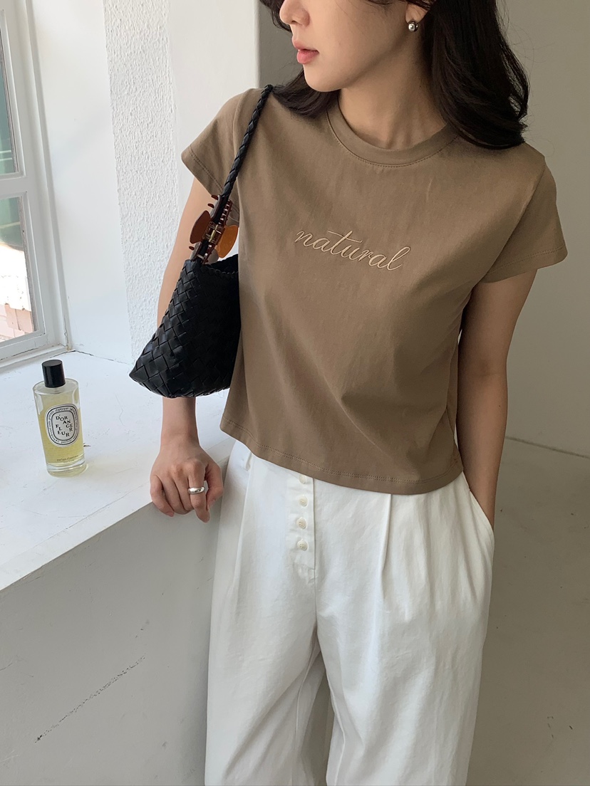 BLEECKER韓國代購女士新品熱賣推薦時尚26夏季休閑T恤刺繡BLEECKERT恤