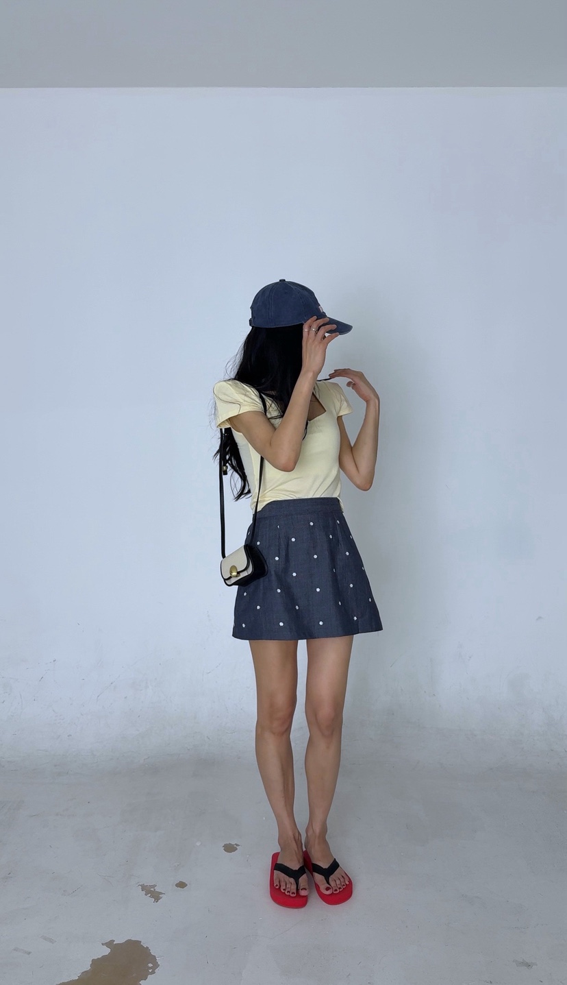 AB韓國直郵女裝新款休閑人氣推薦26夏季時尚熱賣裙褲刺繡AB裙褲