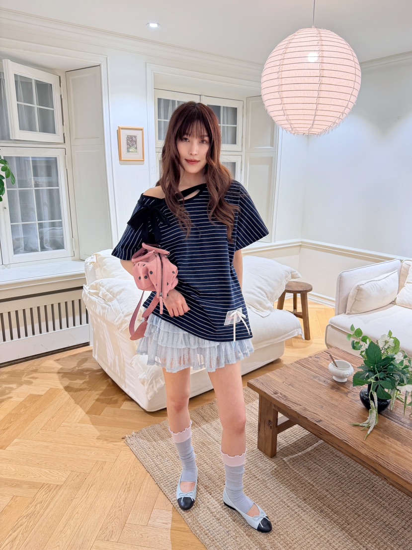 BOUTIQUE-L東大門實拍韓國女士新款熱賣人氣時尚休閑T恤BOUTIQUE-LT恤