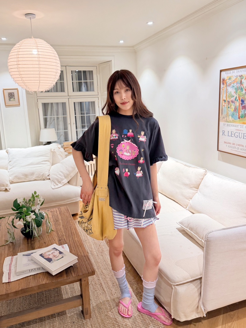 BOUTIQUE-L韓國直郵女裝新款休閑推薦26夏季人氣熱賣T恤BOUTIQUE-LT恤