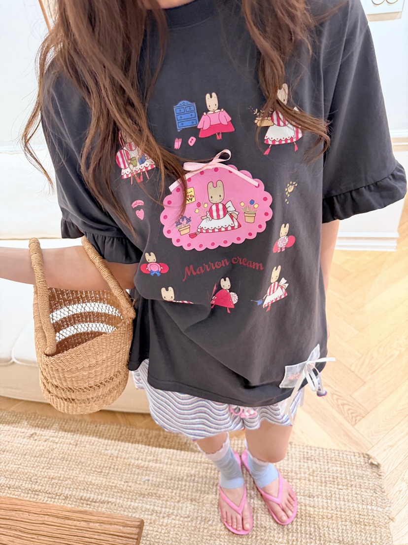 BOUTIQUE-L韓國直郵女裝新款休閑推薦26夏季人氣熱賣T恤BOUTIQUE-LT恤