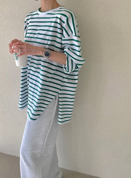 STAY HERE韓國直郵實拍女士新款休閑推薦人氣26夏季長袖T恤STAY HERE長袖T恤