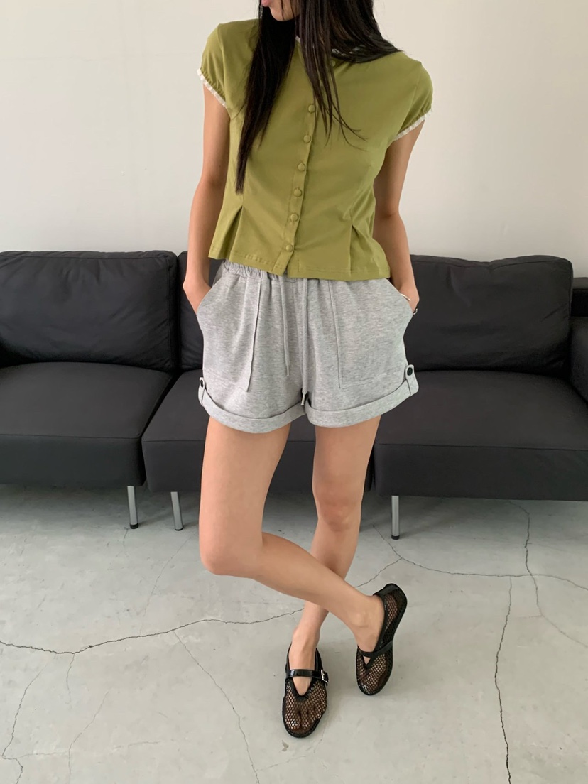 REVE CITE-L韓國東大門直郵女裝新品26夏季T恤喇叭蕾絲開衫REVE CITE-LT恤
