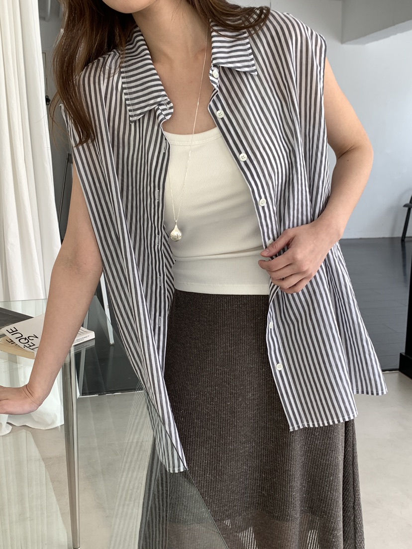 ATHEA韓國東大門直郵女裝新款26夏季時尚人氣襯衫蕾絲衫無袖ATHEA襯衫/蕾絲衫