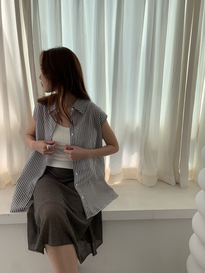 ATHEA韓國東大門直郵女裝新款26夏季時尚人氣襯衫蕾絲衫無袖ATHEA襯衫/蕾絲衫