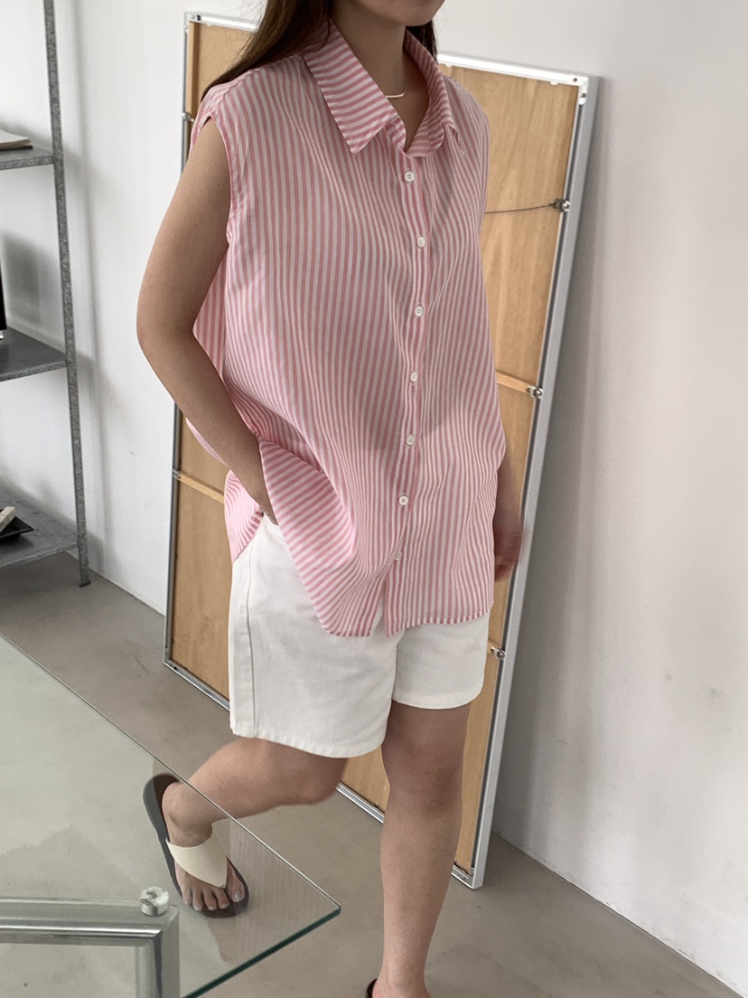 ATHEA韓國東大門直郵女裝新款26夏季時尚人氣襯衫蕾絲衫無袖ATHEA襯衫/蕾絲衫