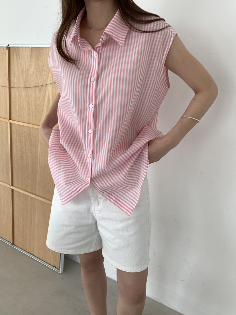 ATHEA韓國東大門直郵女裝新款26夏季時尚人氣襯衫蕾絲衫無袖ATHEA襯衫/蕾絲衫