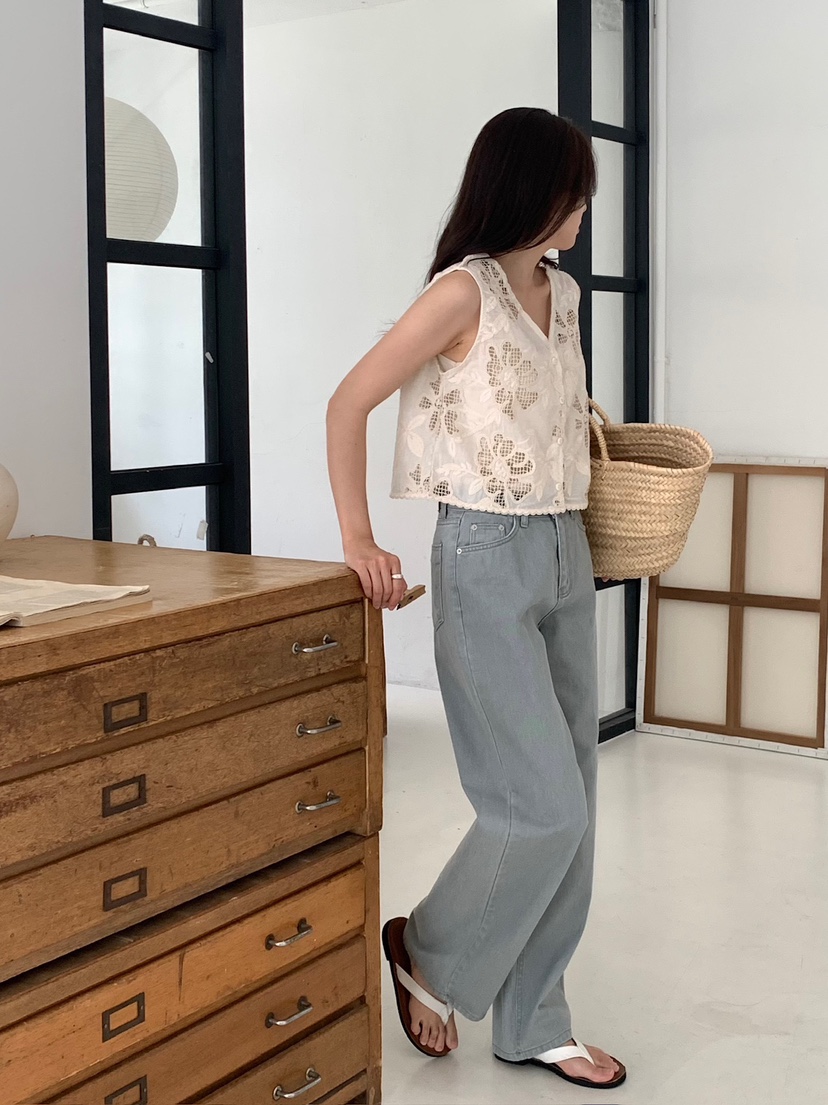 BLEECKER韓國直郵實拍女士新品熱賣休閑26夏季馬甲鉤針編織BLEECKER馬甲