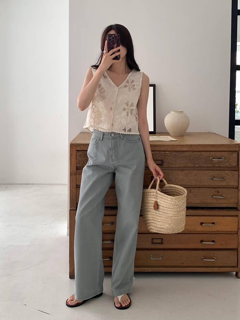 BLEECKER韓國直郵實拍女士新品熱賣休閑26夏季馬甲鉤針編織BLEECKER馬甲