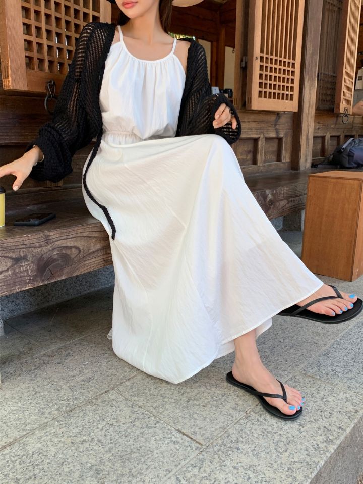 STAY HERE韓國東大門代購女士新款人氣熱賣連衣裙露背開衩STAY HERE連衣裙
