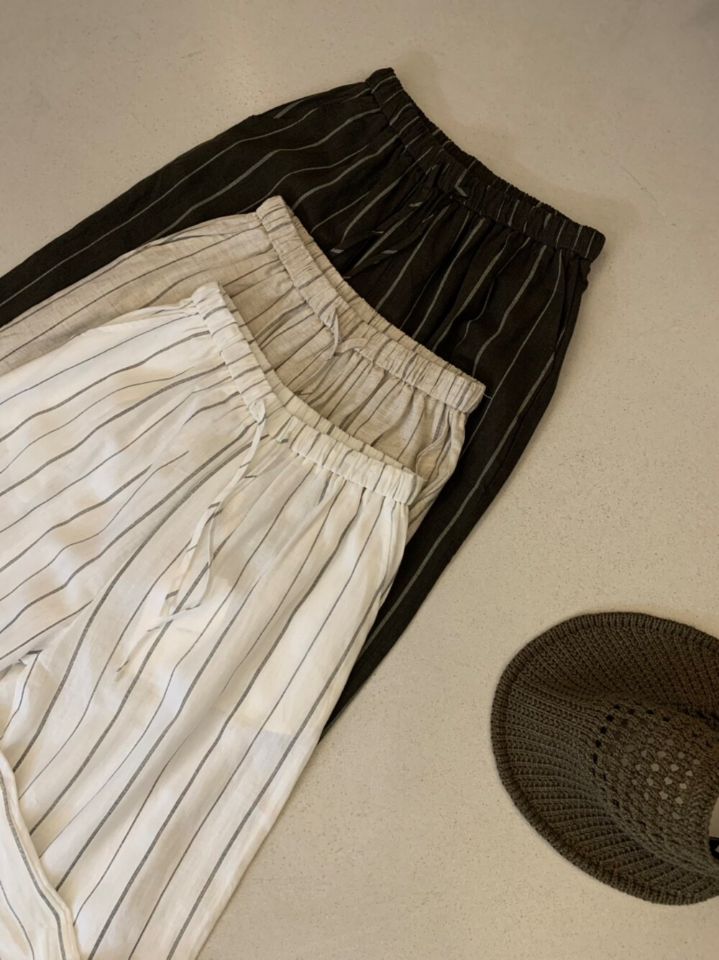 STAY HERE韓國東大門代購女裝新品人氣休閑26夏季休閑褲亞麻STAY HERE休閑褲