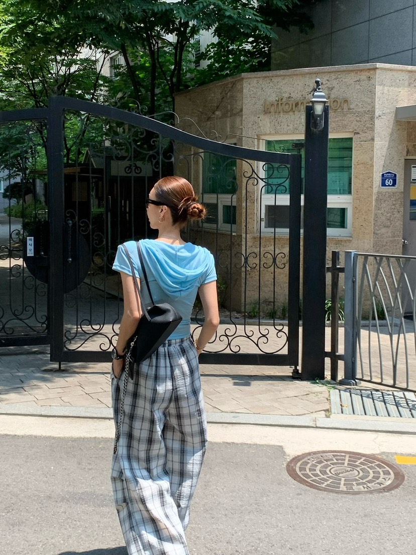 REVE CITE-L韓國代購女裝新款推薦熱賣T恤連帽衫系帶紐扣REVE CITE-LT恤