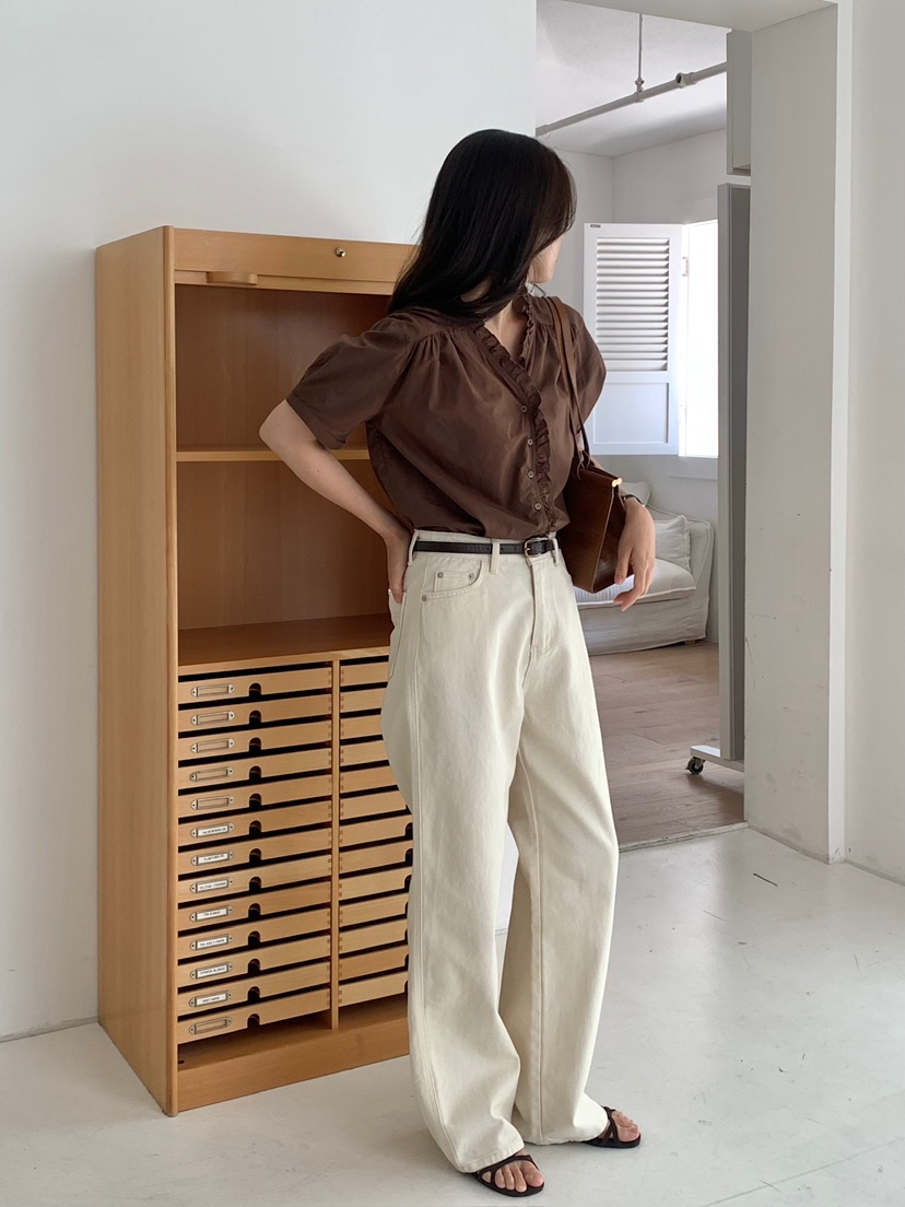 BLEECKER韓國直郵實拍女士新品人氣休閑時尚熱賣襯衫蕾絲衫BLEECKER襯衫/蕾絲衫