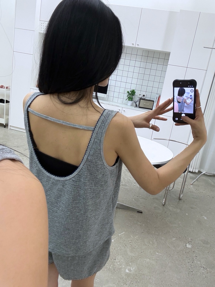 AB韓國直郵實拍女裝新品休閑熱賣26夏季時尚推薦吊帶背心AB吊帶/背心