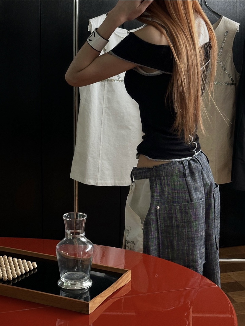 ZEROZERO韓國代購女裝新品推薦熱賣休閑時尚人氣T恤露肩寬松ZEROZEROT恤