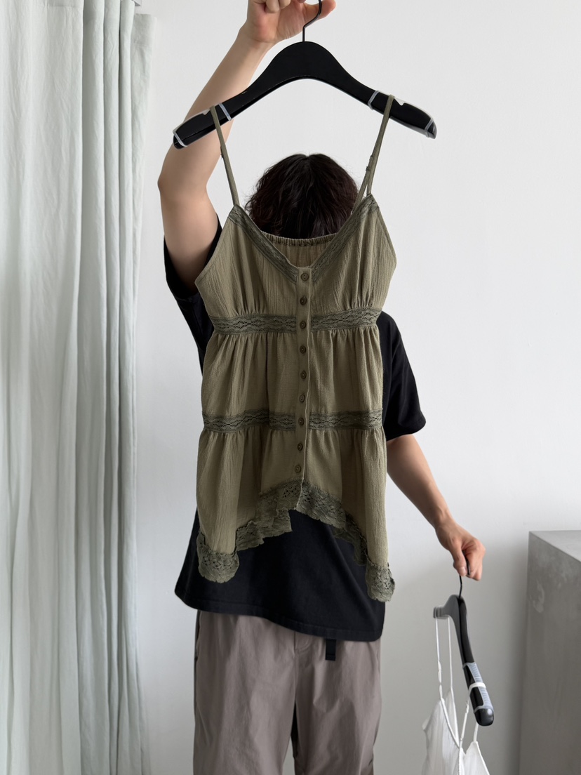 ARKIE/TAF韓國直郵實拍女士新款推薦熱賣吊帶背心蕾絲無袖ARKIE/TAF吊帶/背心圖色1
