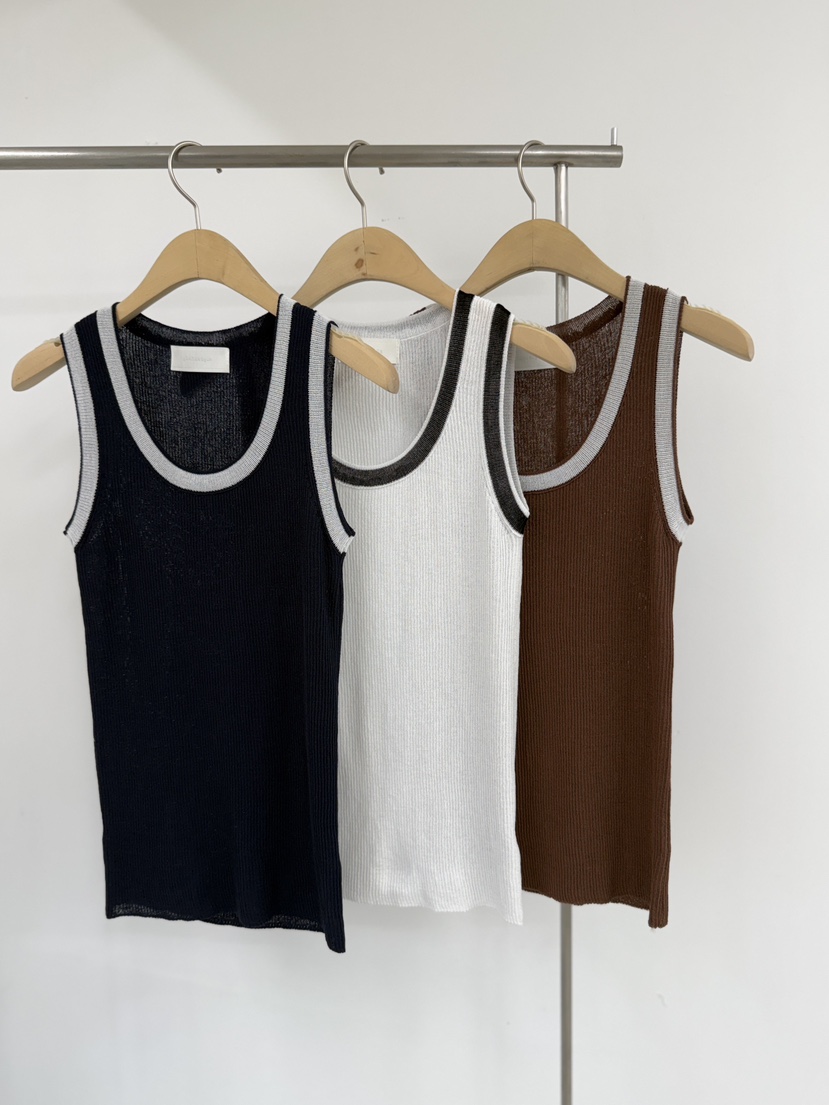 YIKHO STYLE韓國直郵實拍女士新品休閑吊帶背心撞色無袖YIKHO STYLE吊帶/背心