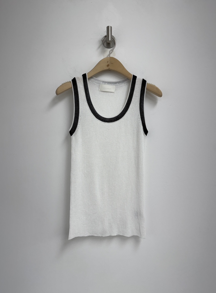 YIKHO STYLE韓國直郵實拍女士新品休閑吊帶背心撞色無袖YIKHO STYLE吊帶/背心圖色1