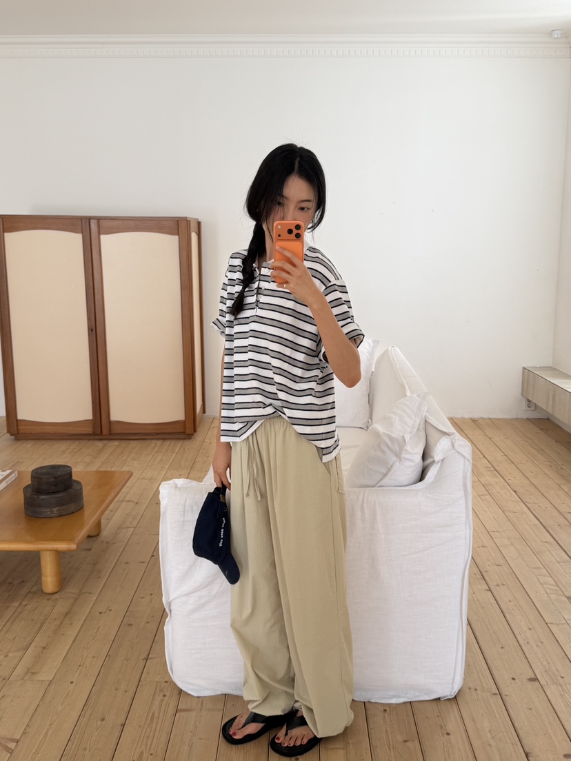 AMY GRACE-A韓國直郵實拍女裝新品26夏季時尚休閑休閑褲AMY GRACE休閑褲