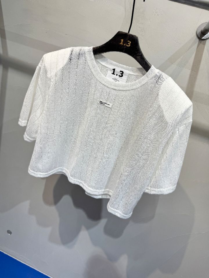 1.3韓國直郵女裝新款休閑時尚熱賣推薦人氣26夏季T恤短款1.3_ONE THREET恤