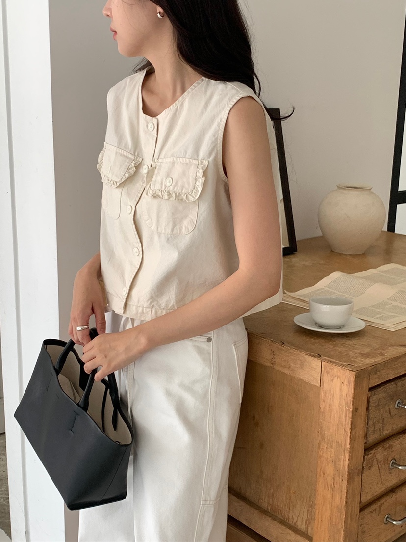BLEECKER韓國代購女士新款推薦26夏季熱賣人氣時尚休閑馬甲BLEECKER馬甲