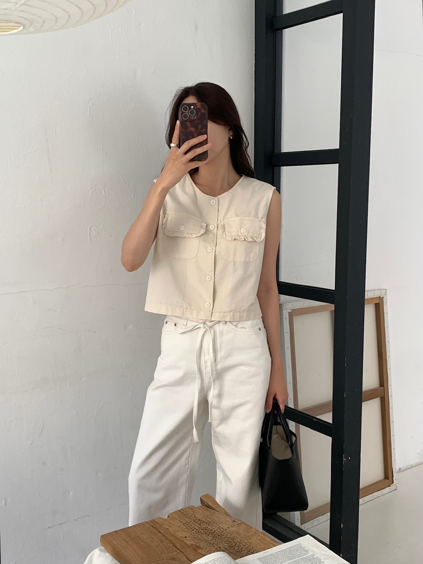 BLEECKER韓國代購女士新款推薦26夏季熱賣人氣時尚休閑馬甲BLEECKER馬甲