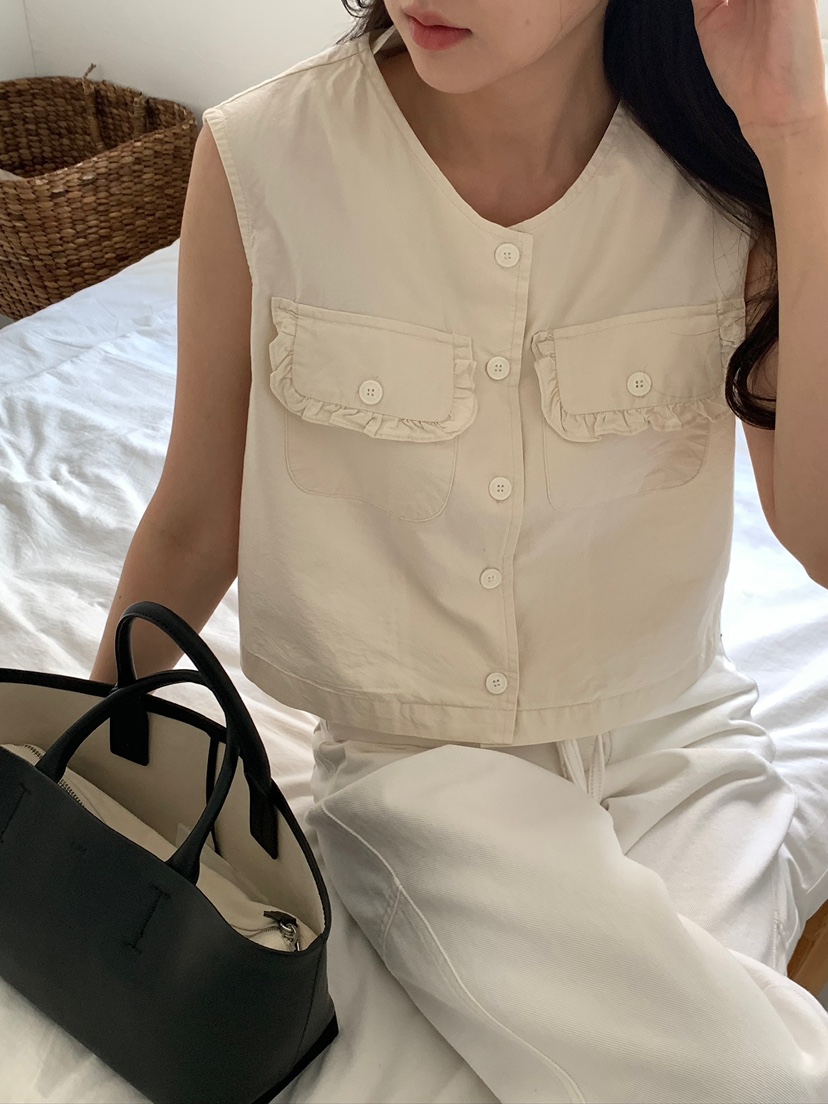 BLEECKER韓國代購女士新款推薦26夏季熱賣人氣時尚休閑馬甲BLEECKER馬甲