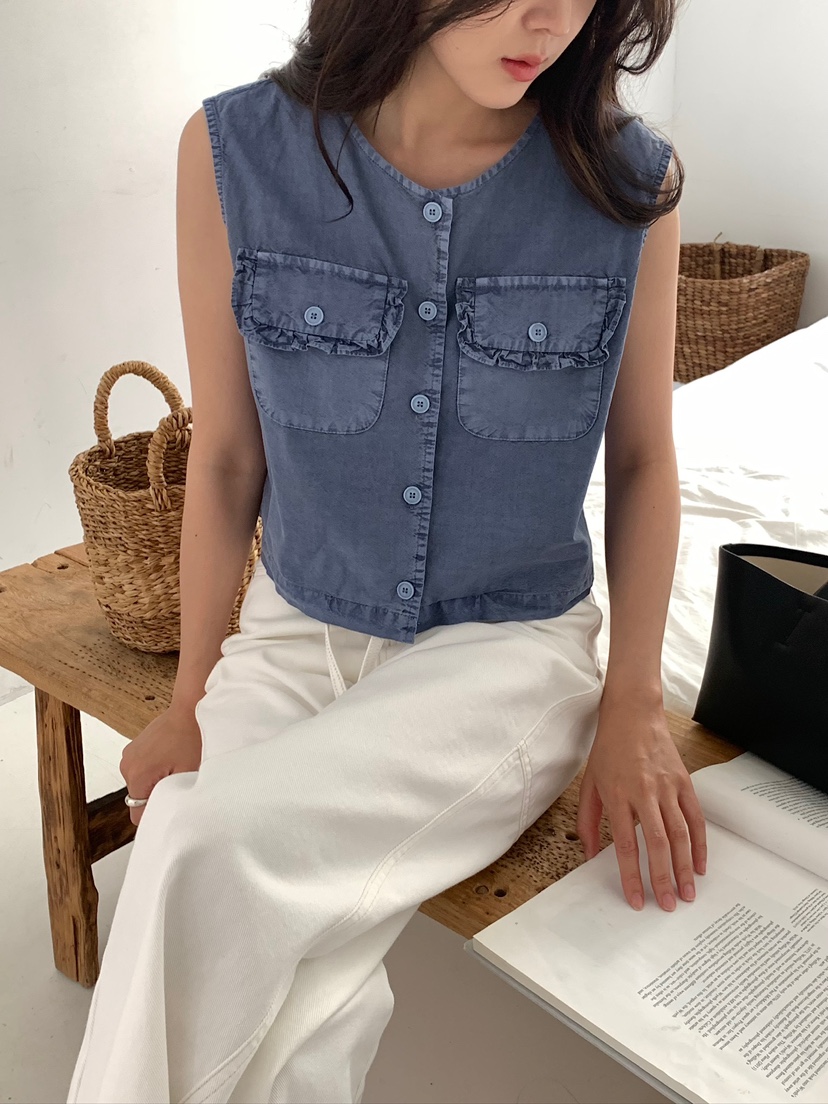 BLEECKER韓國代購女士新款推薦26夏季熱賣人氣時尚休閑馬甲BLEECKER馬甲