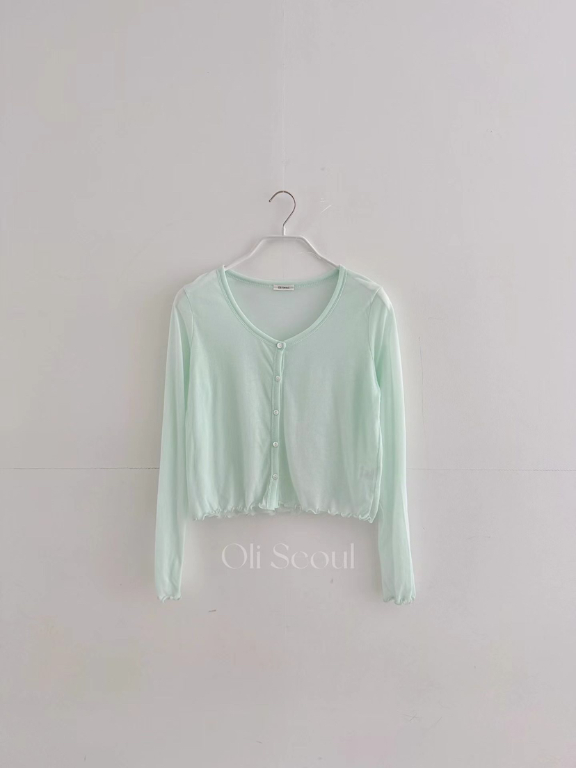 OLI SEOUL韓國直郵實拍女士新品26夏季時尚人氣長袖T恤開衫OLI SEOUL長袖T恤圖色1