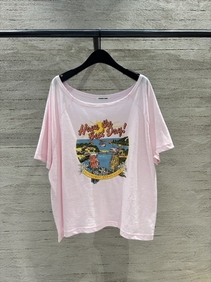 SUGAR CASE韓國東大門代購女裝新品人氣時尚休閑26夏季T恤SUGAR CASET恤圖色1