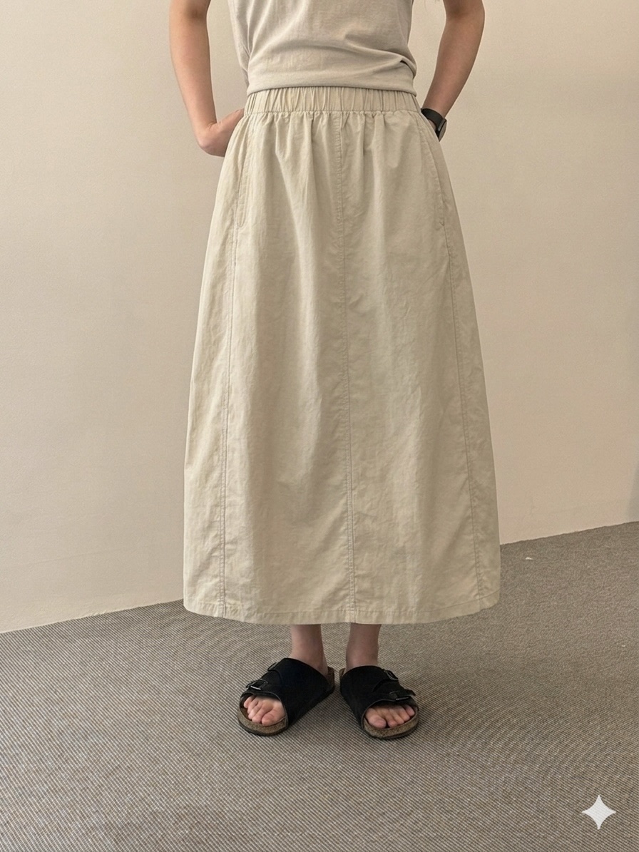 MONE-A韓國東大門代購女士新品時尚熱賣人氣26夏季休閑長裙MONE-A長裙圖色1