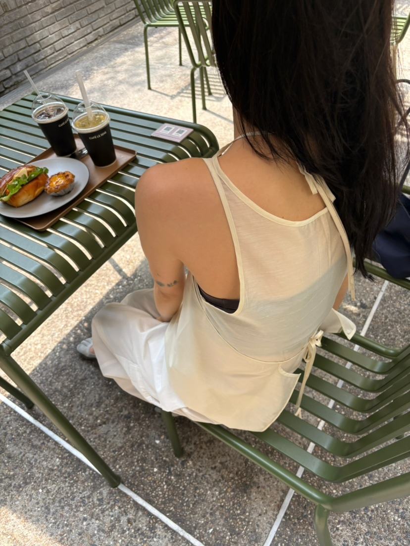 FOR TAPE韓國直郵女裝新款人氣推薦休閑熱賣吊帶背心紐扣FOR TAPE吊帶/背心