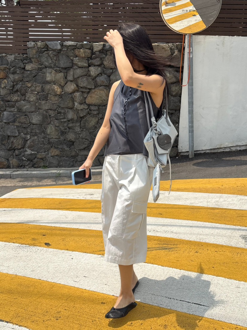 FOR TAPE韓國直郵女裝新款人氣推薦休閑熱賣吊帶背心紐扣FOR TAPE吊帶/背心