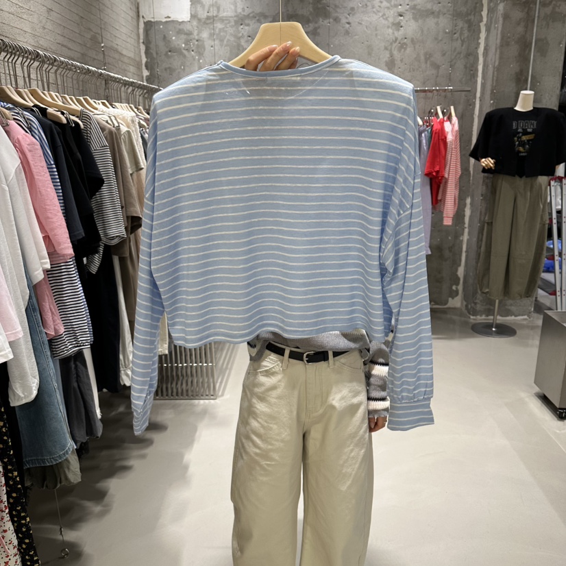JUNI韓國直郵實拍女士新品時尚熱賣休閑推薦26夏季長袖T恤my juni長袖T恤