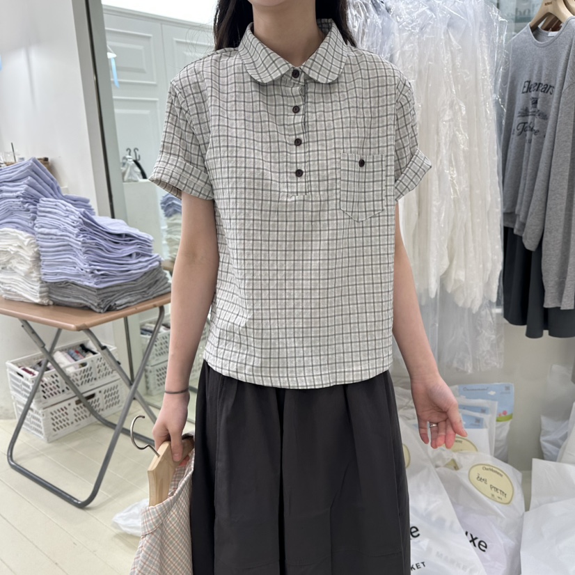 OURMOMENT韓國直郵實拍女士新品休閑人氣熱賣時尚襯衫蕾絲衫OURMOMENT襯衫/蕾絲衫圖色1