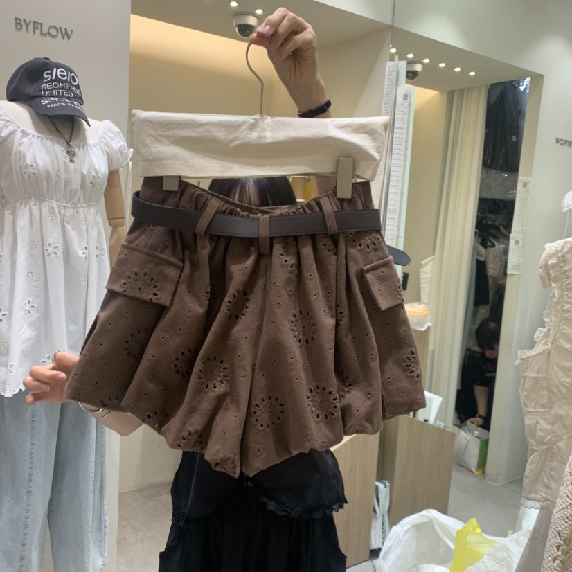 BY FLOW韓國東大門代購女士新品時尚推薦短褲包含腰帶工裝BY FLOW短褲
