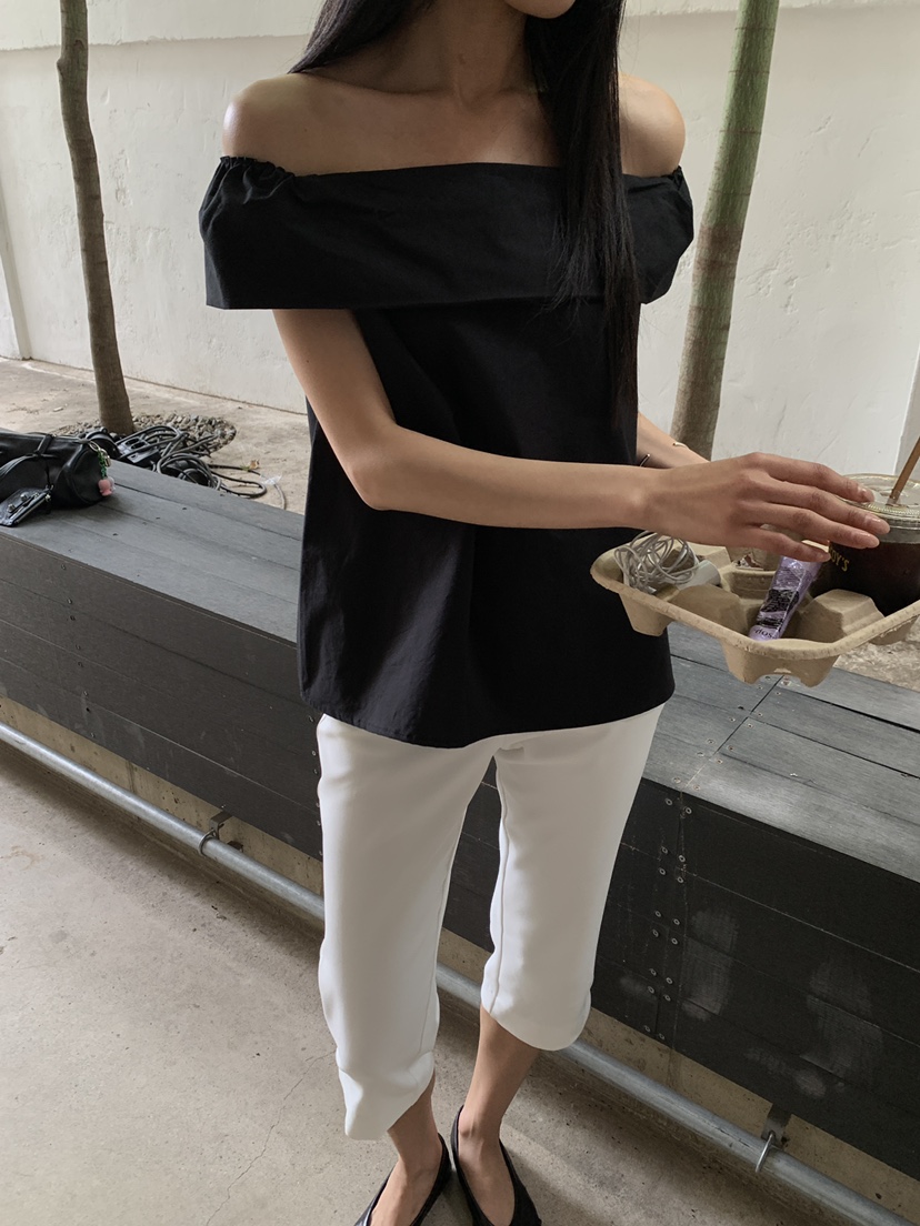 B_GARDER韓國代購女裝新品休閑人氣熱賣時尚襯衫蕾絲衫露肩B.GARDER襯衫/蕾絲衫