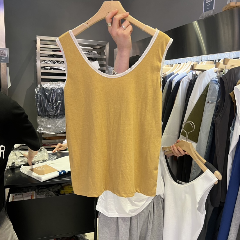 BANY ANCO韓國東大門代購女士新品時尚休閑吊帶背心蕾絲BANY ANCO吊帶/背心