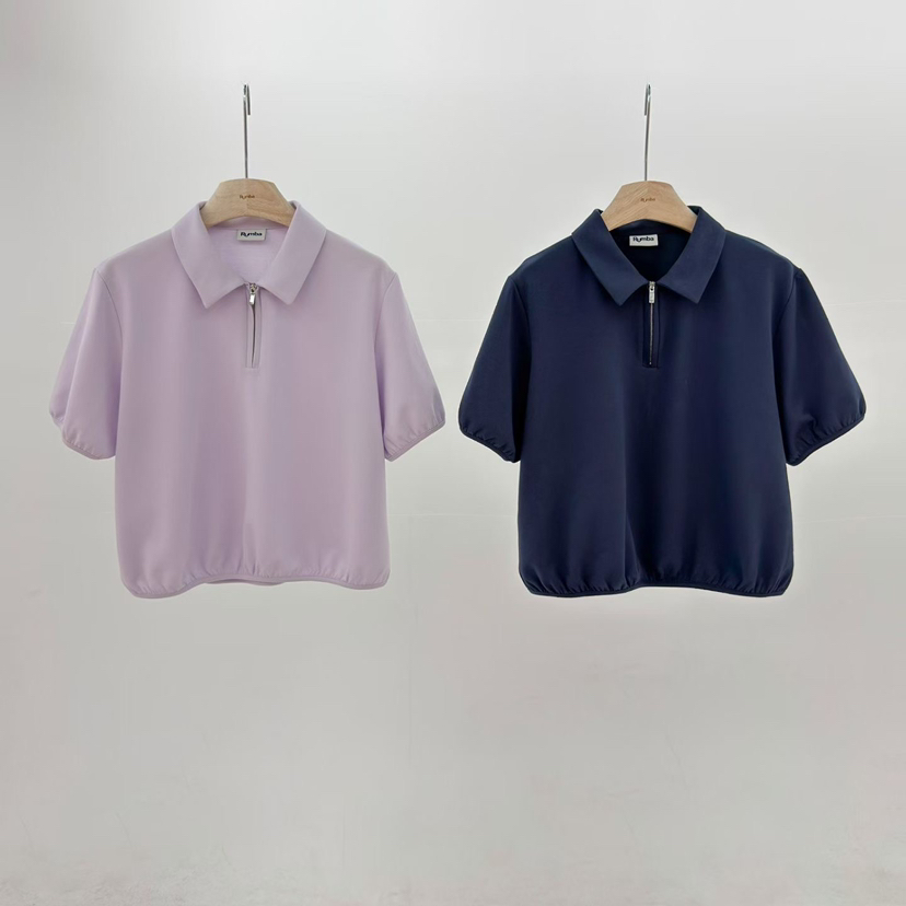 RUMBA韓國東大門代購女士新品人氣熱賣休閑襯衫蕾絲衫拉鏈RUMBA襯衫/蕾絲衫