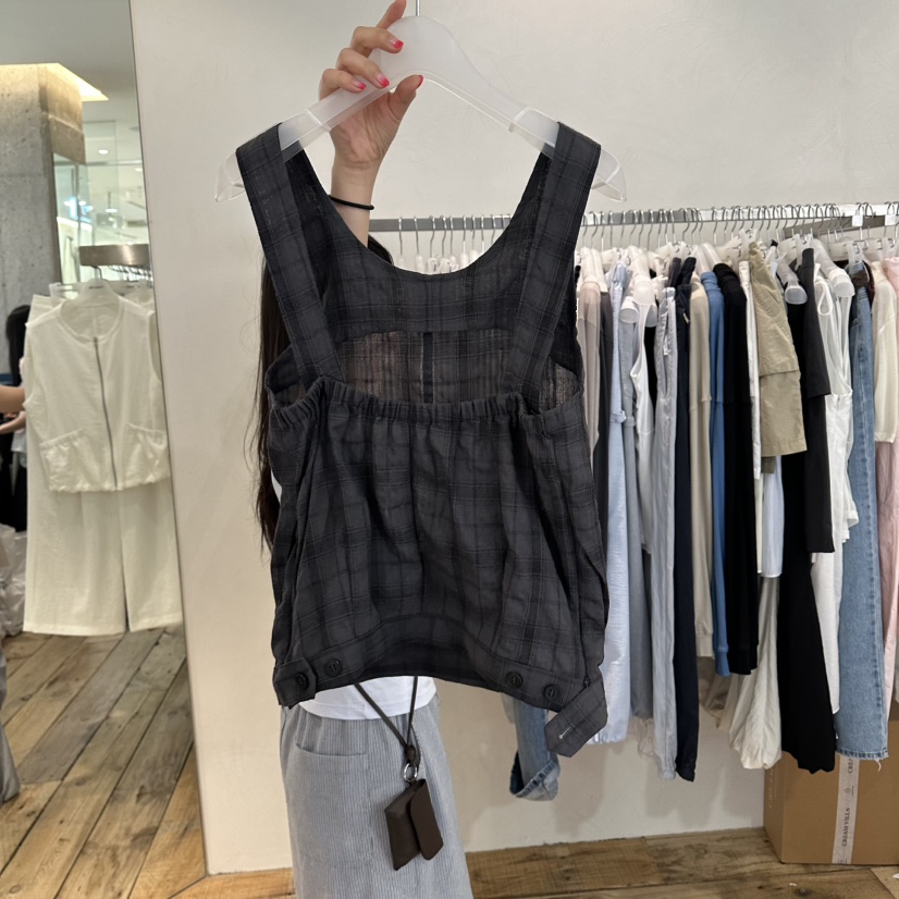 CREAM VILLA韓國東大門直郵女裝新款熱賣吊帶背心CREAM VILLA吊帶/背心